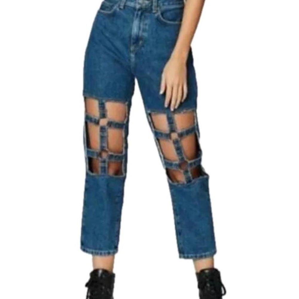 LF Carman Cage Ripped Jeans Size 24